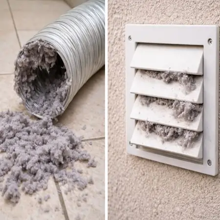 Clogged dryer vent hose